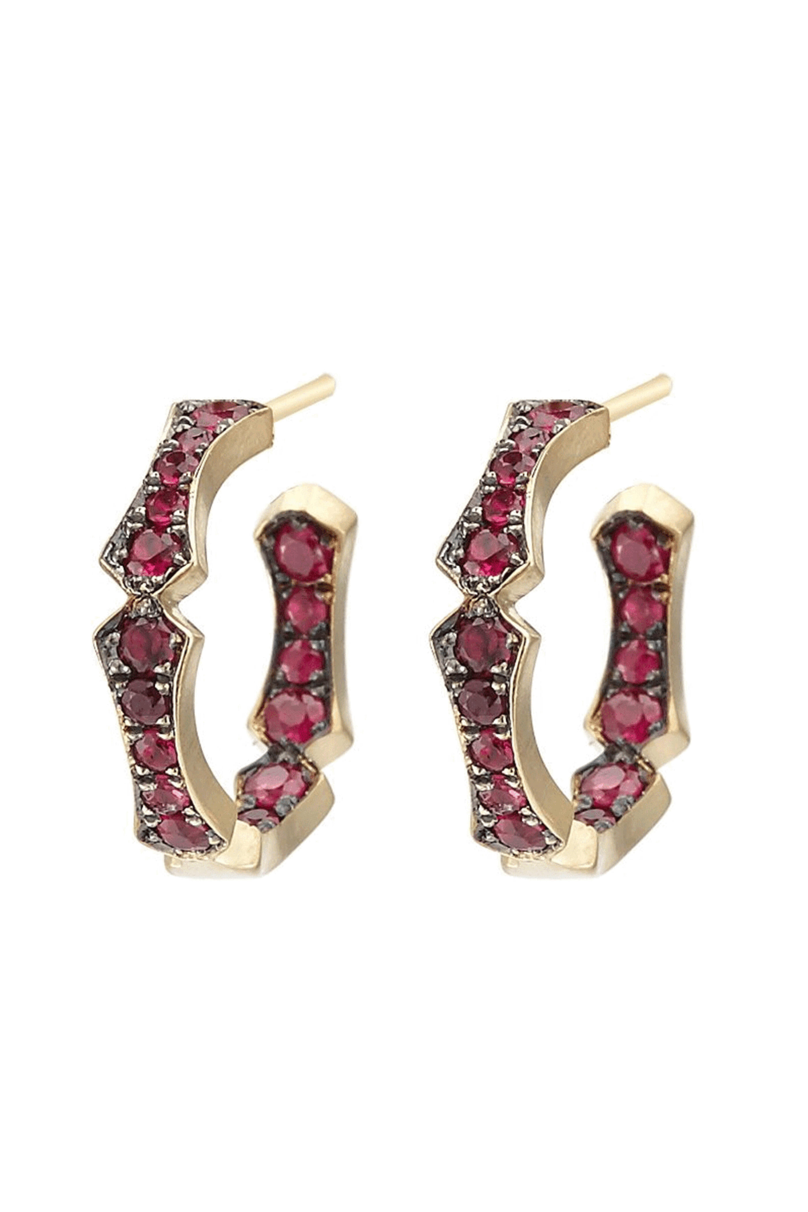Sylva & Cie - Ruby Hoop Earrings