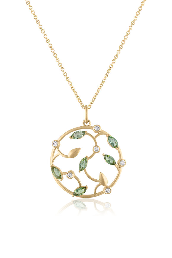 Loriann Botanica Tourmaline & Diamond Necklace