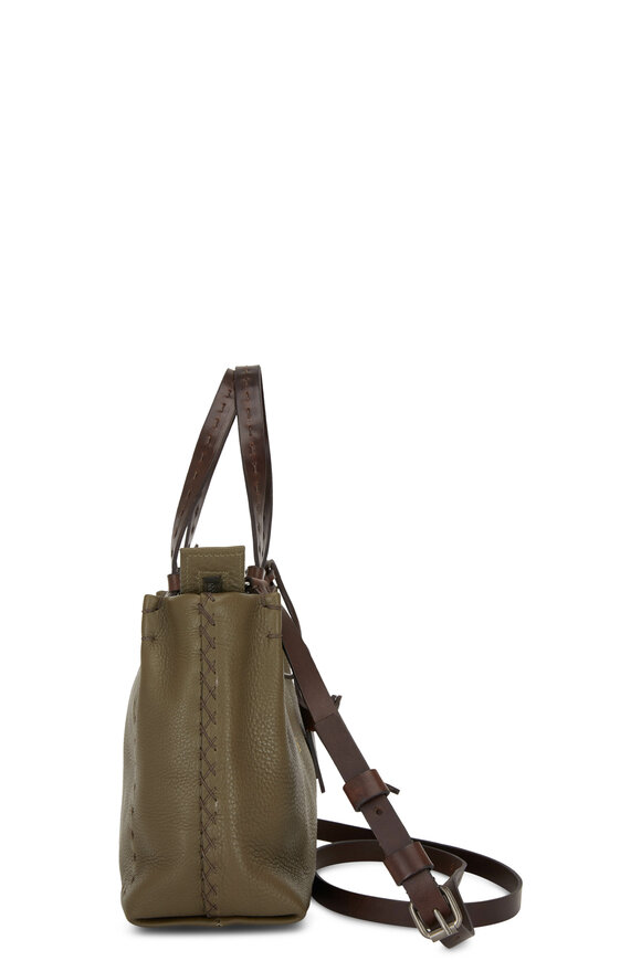 Henry Beguelin - Melodie Olive Leather Small Crossbody Bag