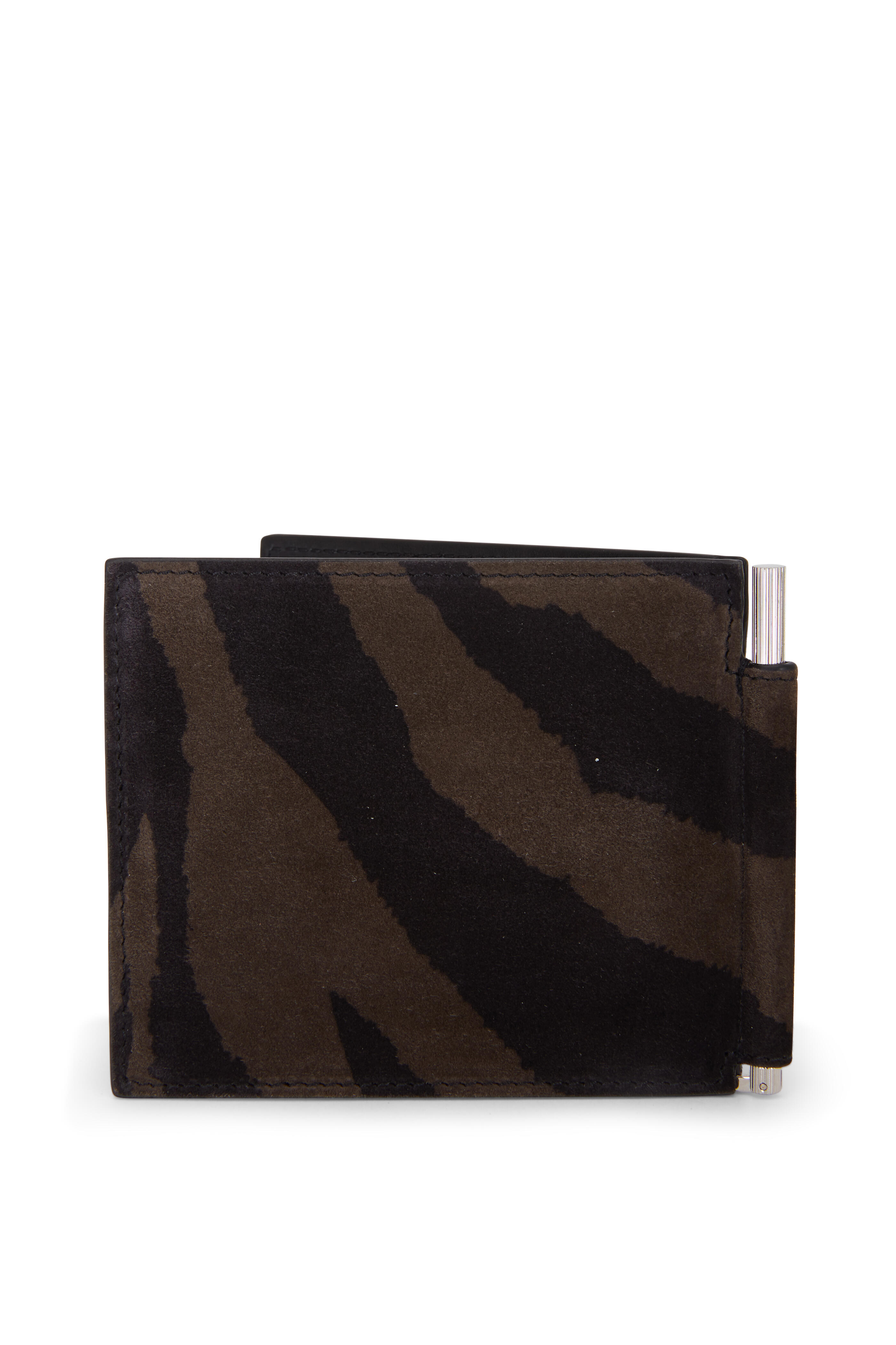 Tom Ford - T-Line Musk & Black Suede Bi-Fold Wallet