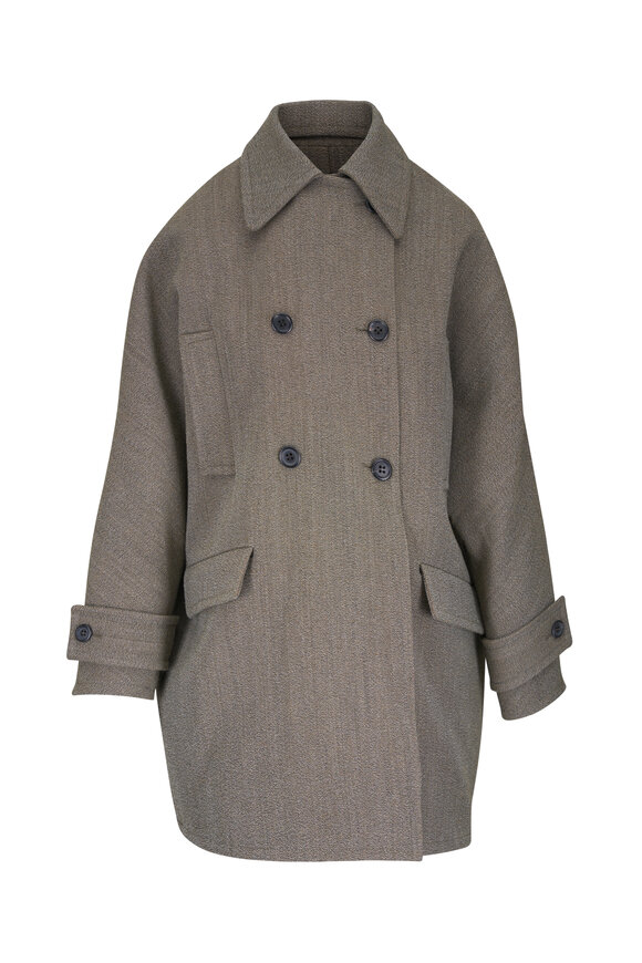 Marni Taupe Oversized Double Breasted Coat - view 1