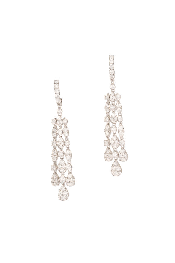 Kwiat 18k White Gold Diamond Drop Earrings - view 1