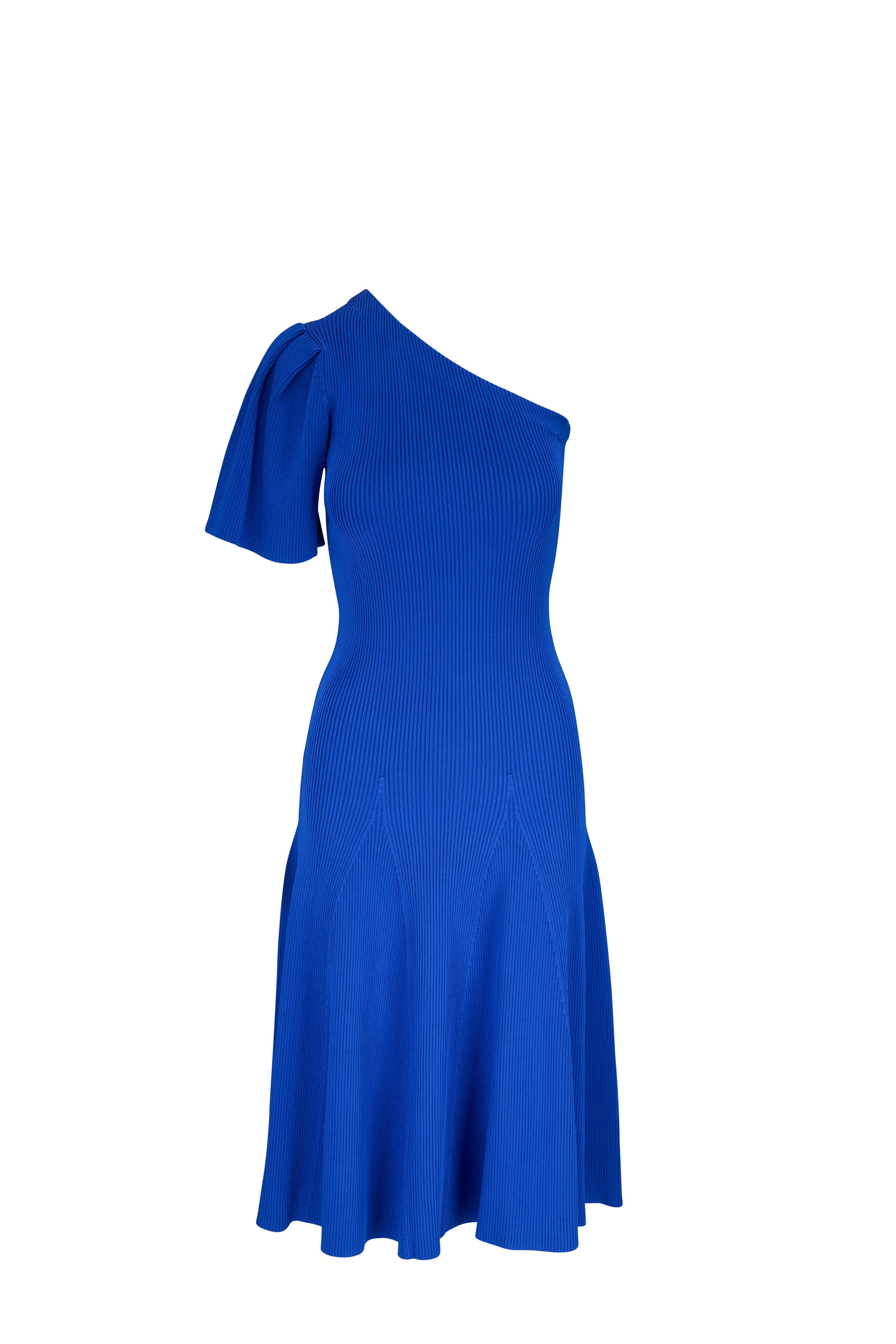 open lace back dress Cobalt One Shoulder Dress S
