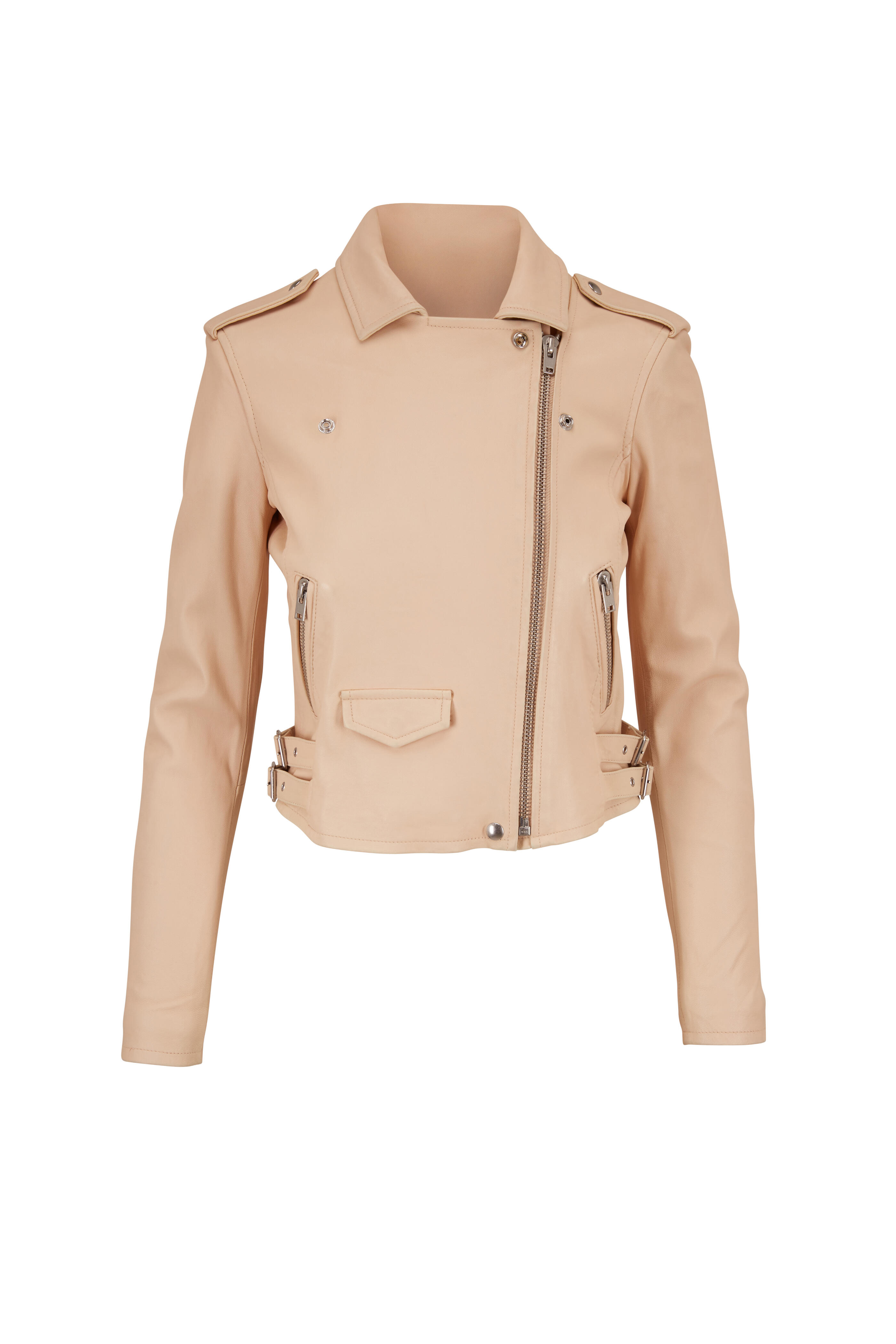 IRO - Ashville Natural Lamb Leather Moto Jacket | Mitchell