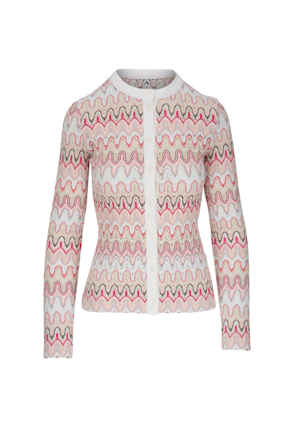 Missoni White, Nude & Pink Flower Lace Cardigan 