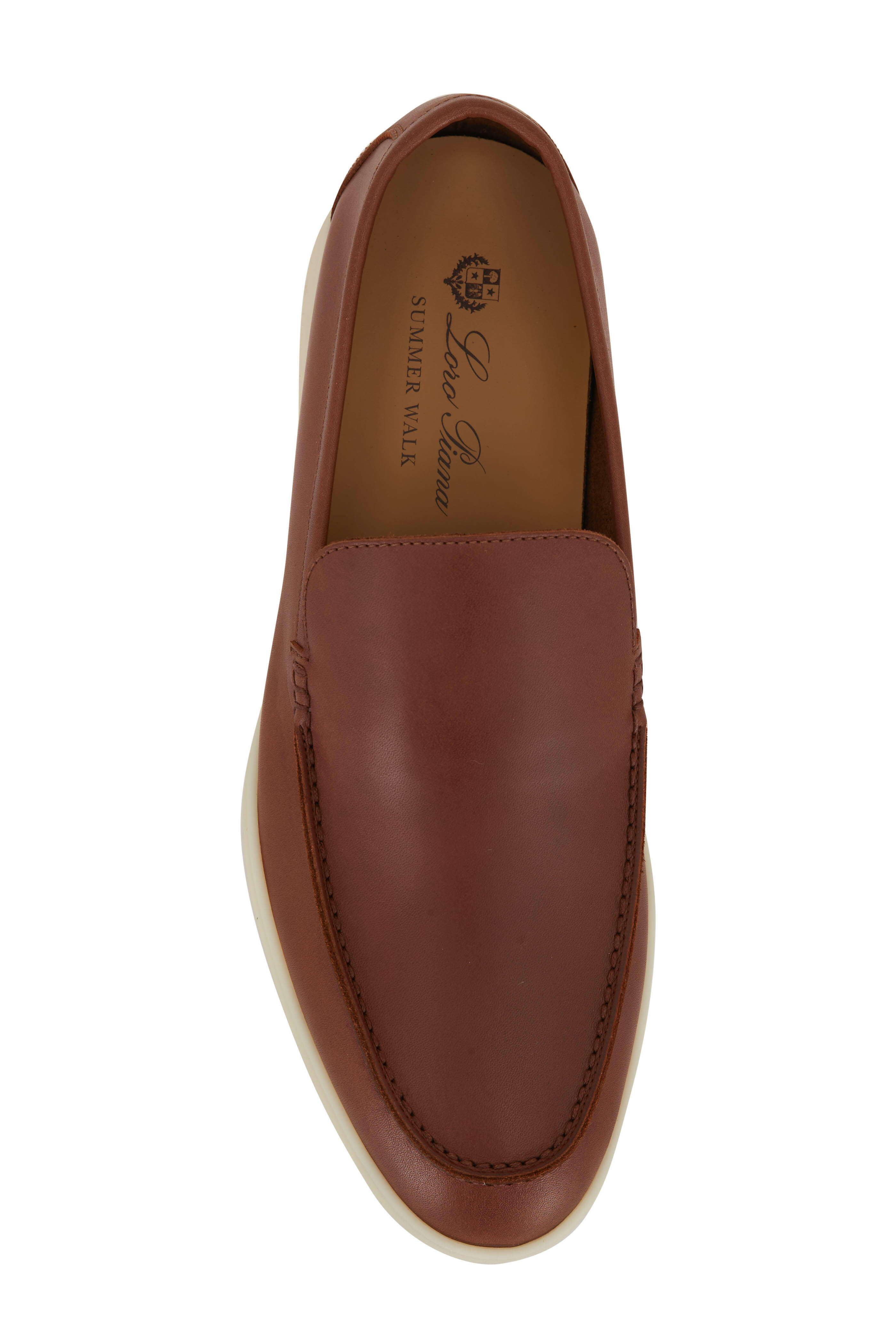 Loro Piana - Summer Walk Brown Leather Loafer | Mitchell Stores