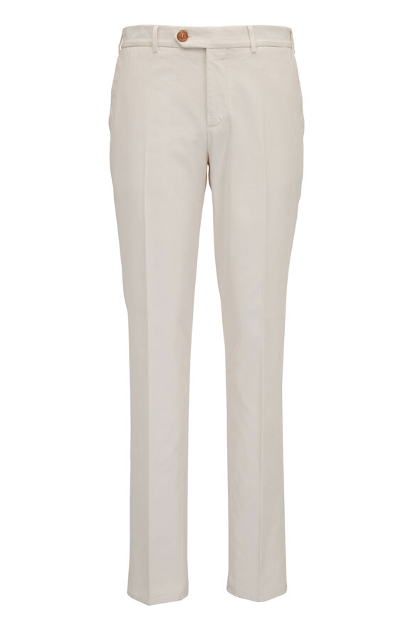 Brunello Cucinelli - White Cotton Pant 
