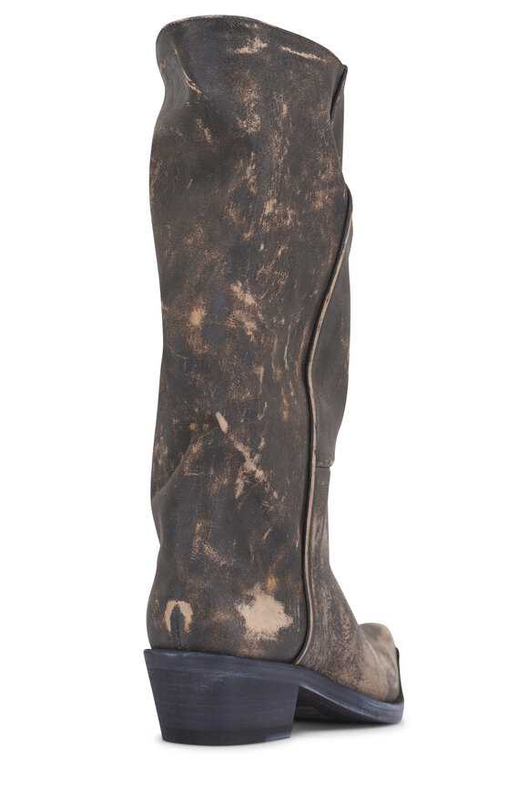 Khaite Clive Vintage Black Leather Boot, 35mm - view 3