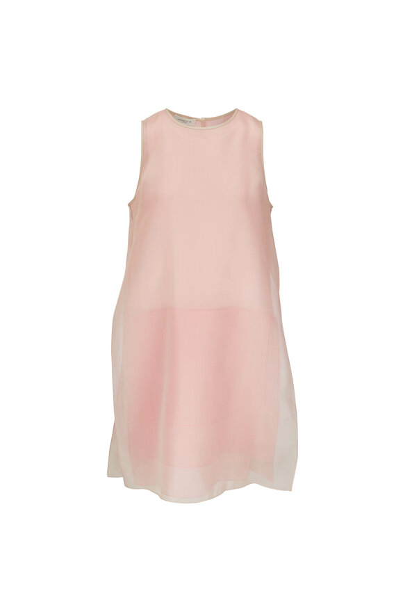 Lafayette 148 New York - Dune & Pink Madder Silk Organza Overlay Dress 