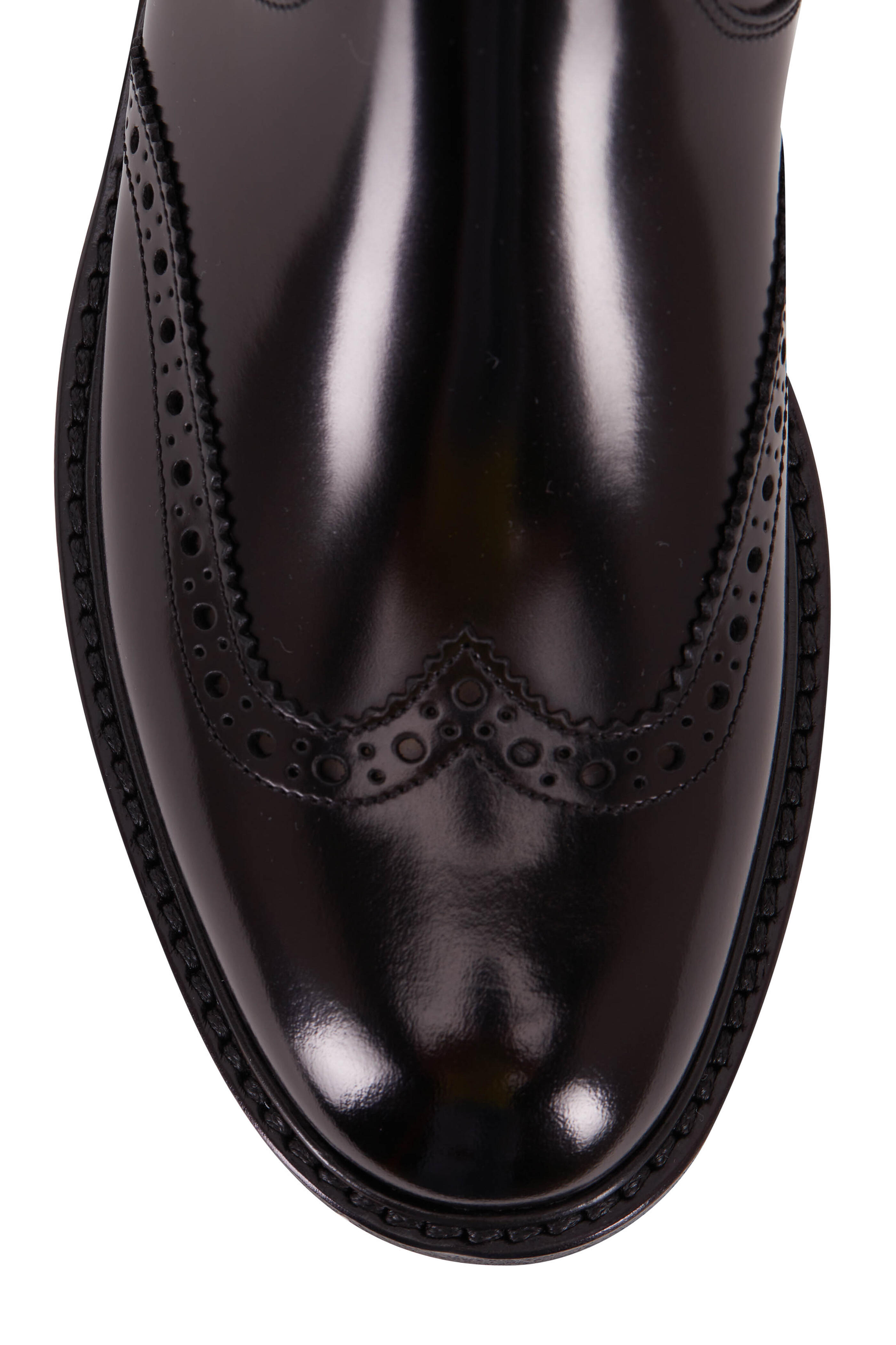 Saint Laurent - Army Black Patent Leather Double Gore Ankle Bootie