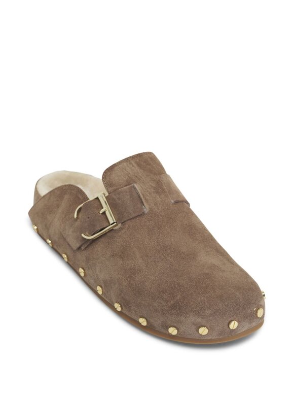 Veronica Beard - Fern-2 Taupe Shearling Mule