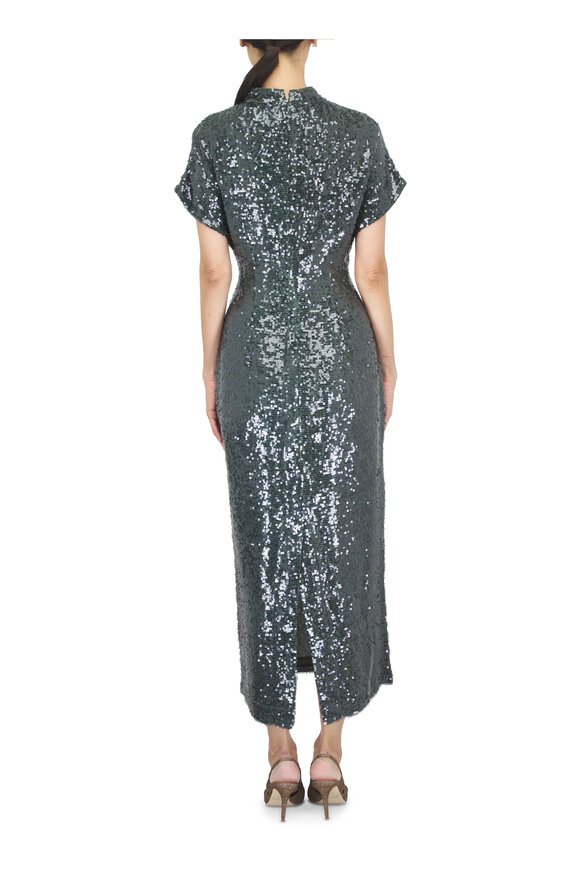 Lela Rose Stella Sage Sequin Midi Dress - view 4