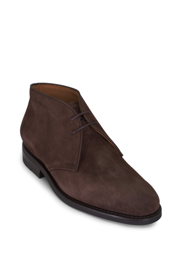 Heschung Muriel Hydrovelours Cafe Brown Suede Boot