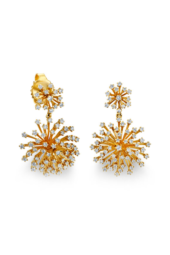 Sydney Evan 14k Yellow Gold Desert Flower Drop Earring