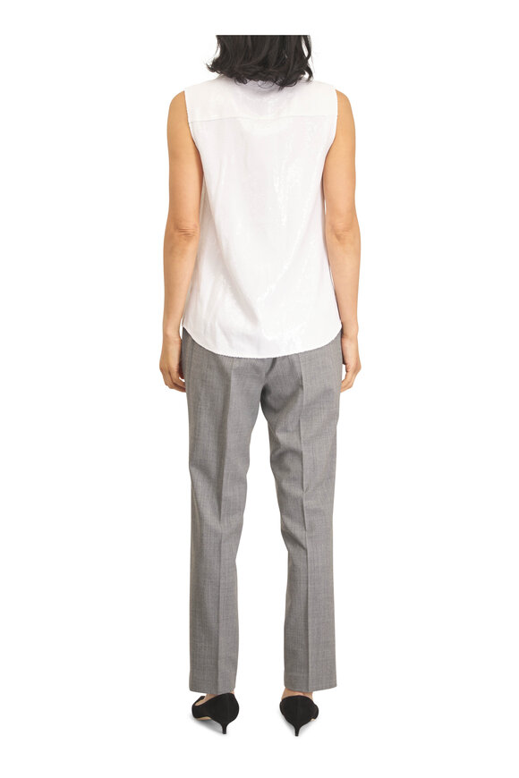 Michael Kors Collection Samantha Agate Gray Stretch Wool Pant - view 4