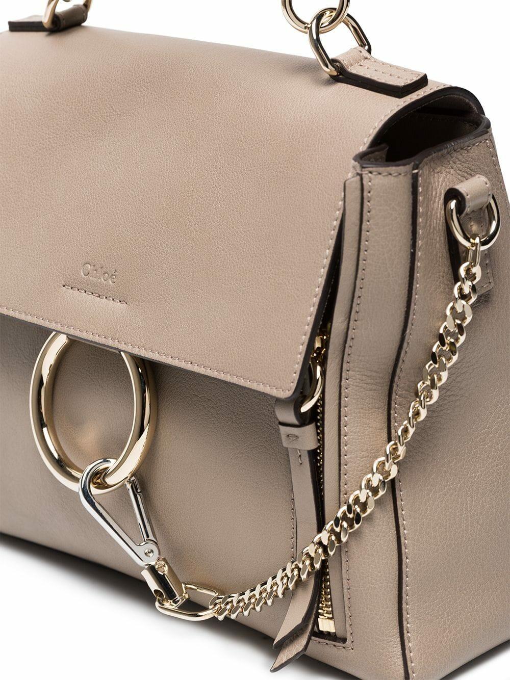 Faye leather mini bag Chloé Grey in Leather - 35602337