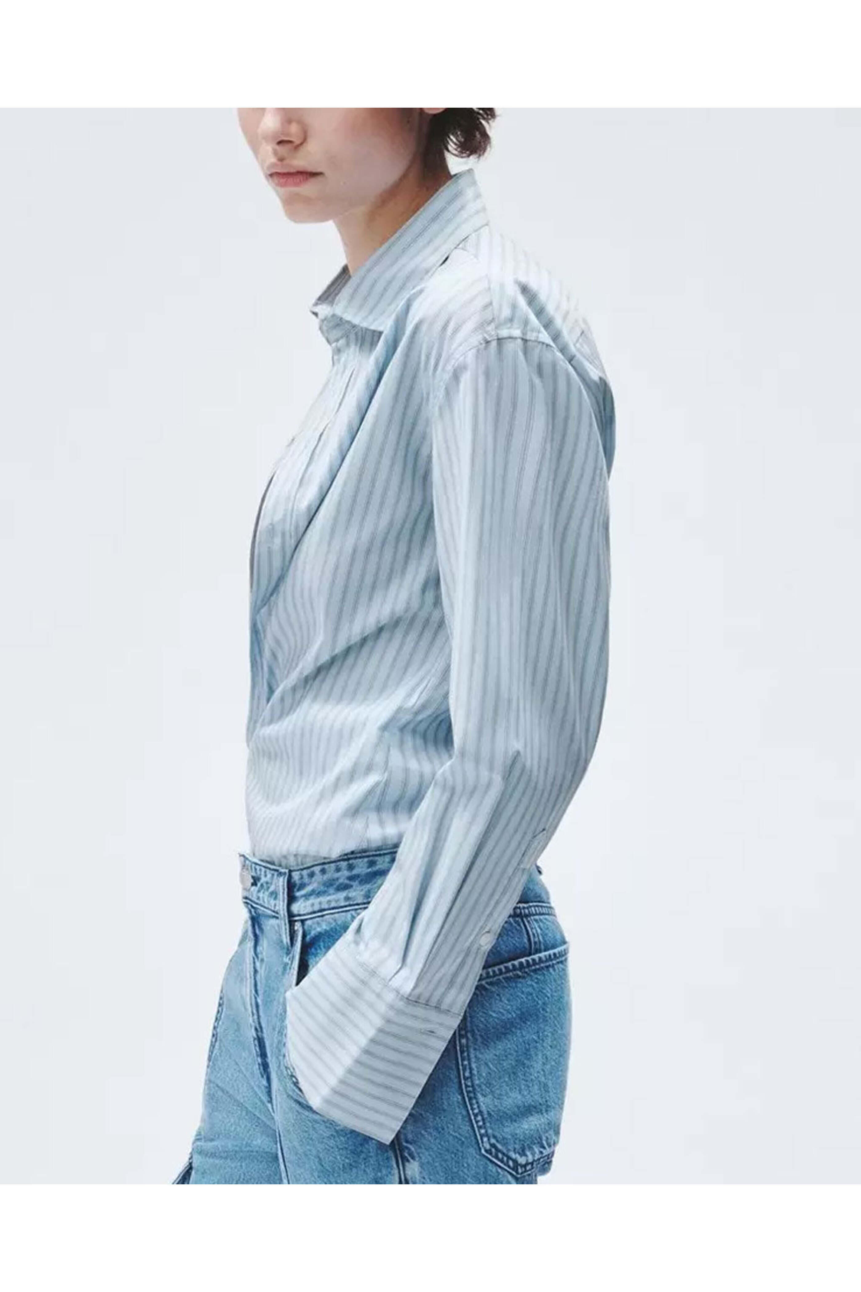 Rag & Bone - Cool Blue Indiana Stripe Shirt