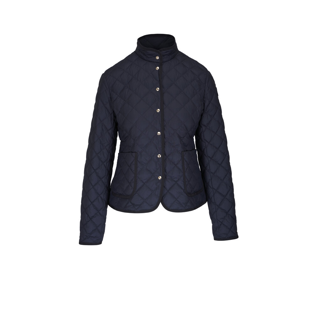 MONCLER MILLAIS GIUBBOTTO 0 Nylon Navy Plain Down Jacket
