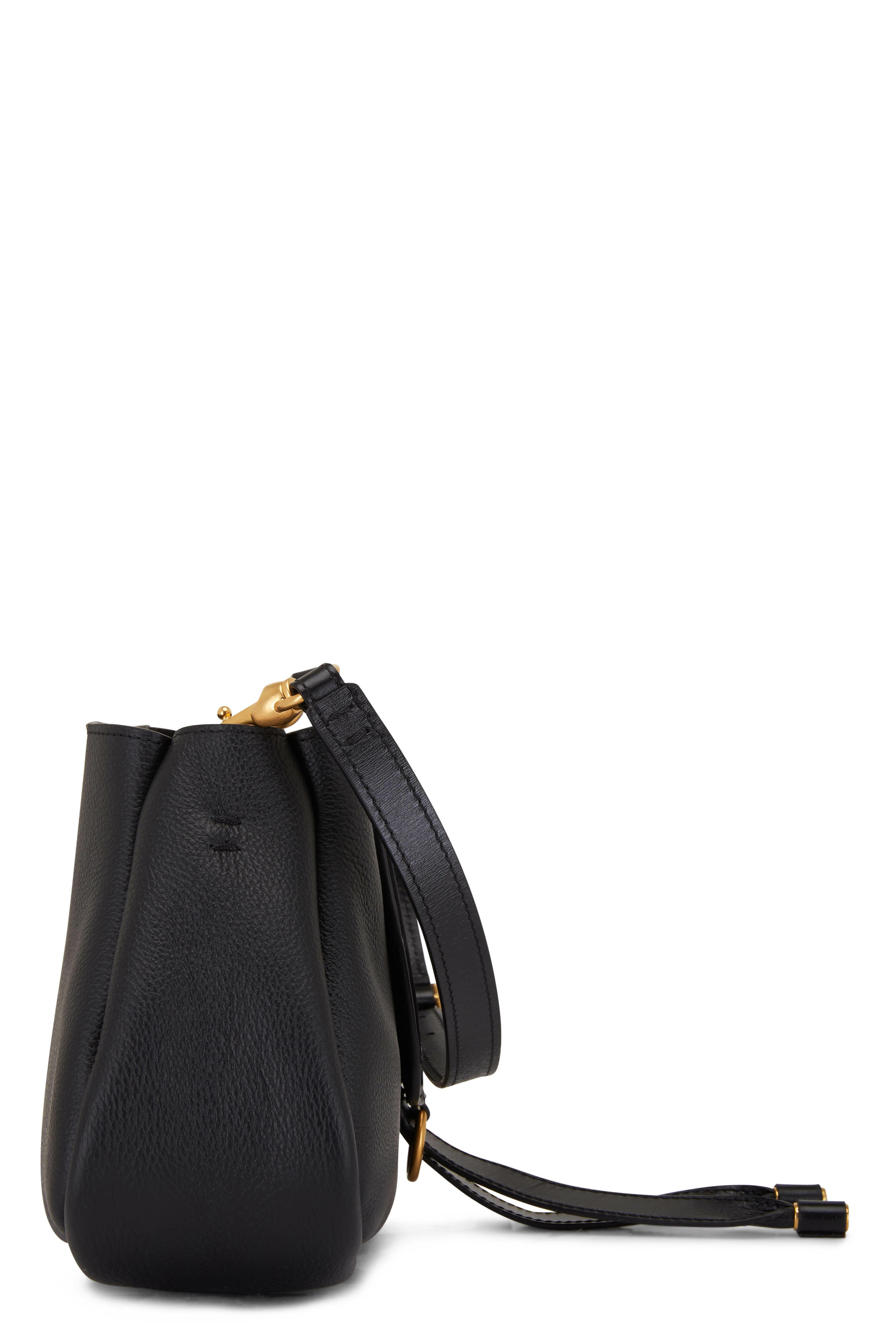 Chloé - Marcie Black Leather Large Clutch | Mitchell Stores