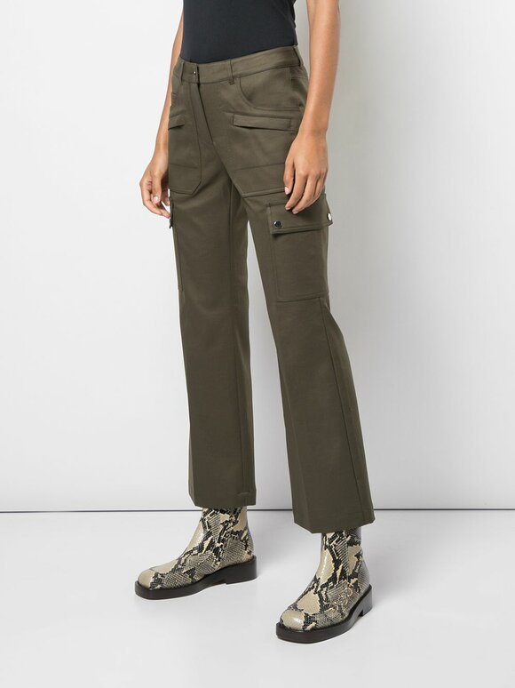 Michael Kors Collection - Spruce Cotton Crop Flare Cargo Pant