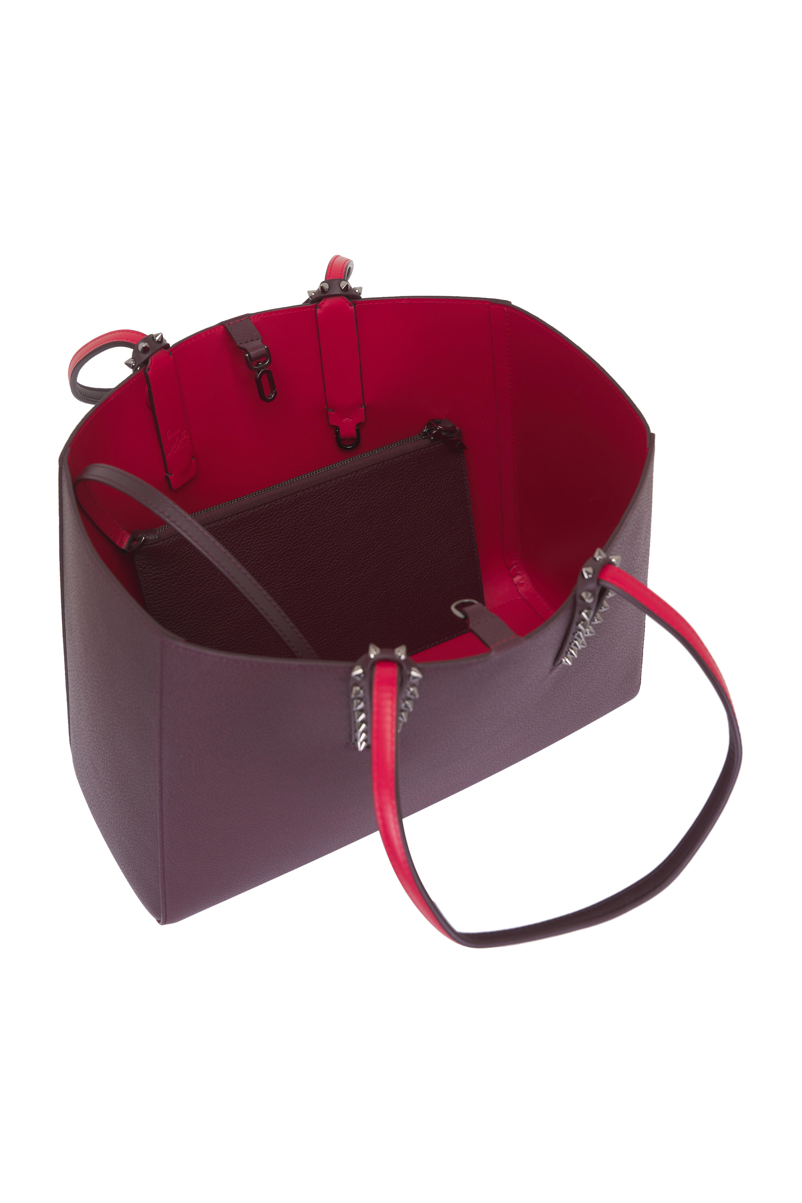 Christian Louboutin - Small Cabata Burgundy Leather Tote