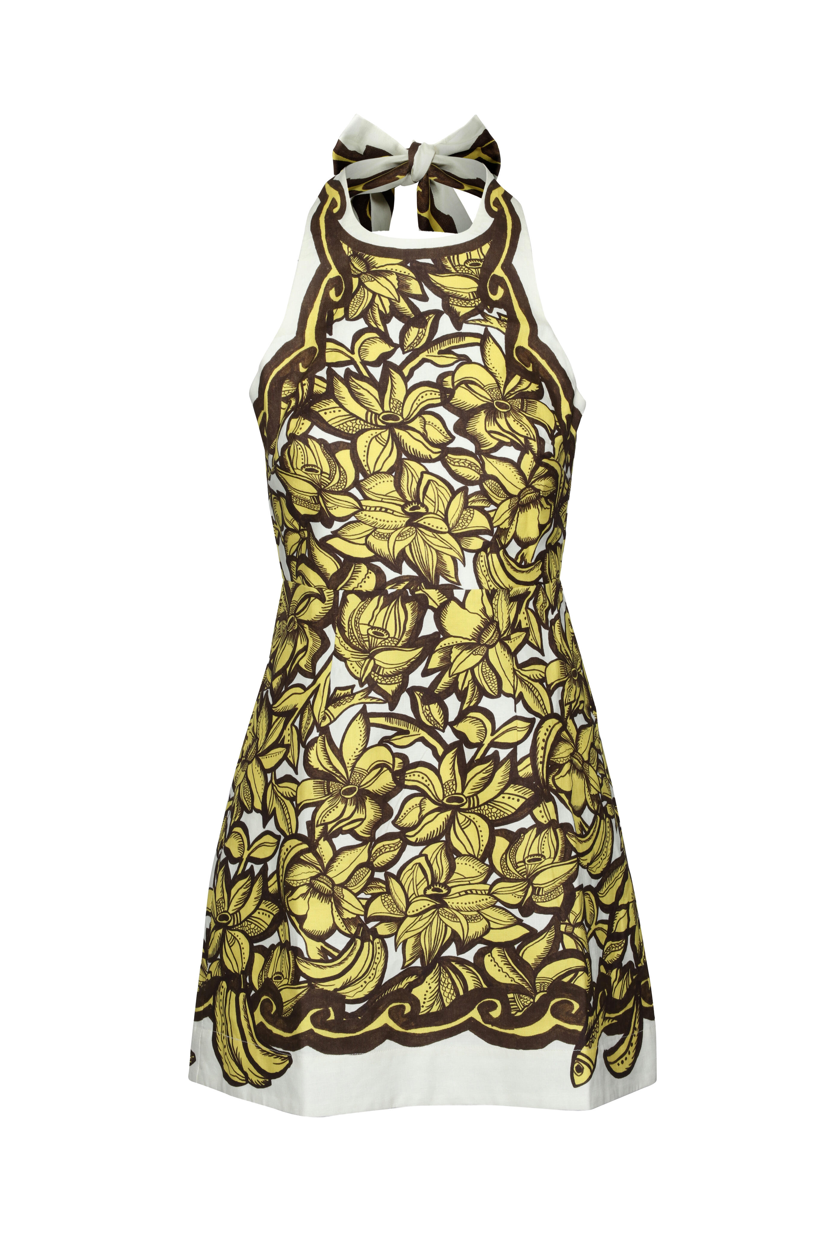 Alémais - Mona Yellow Floral Mini Dress