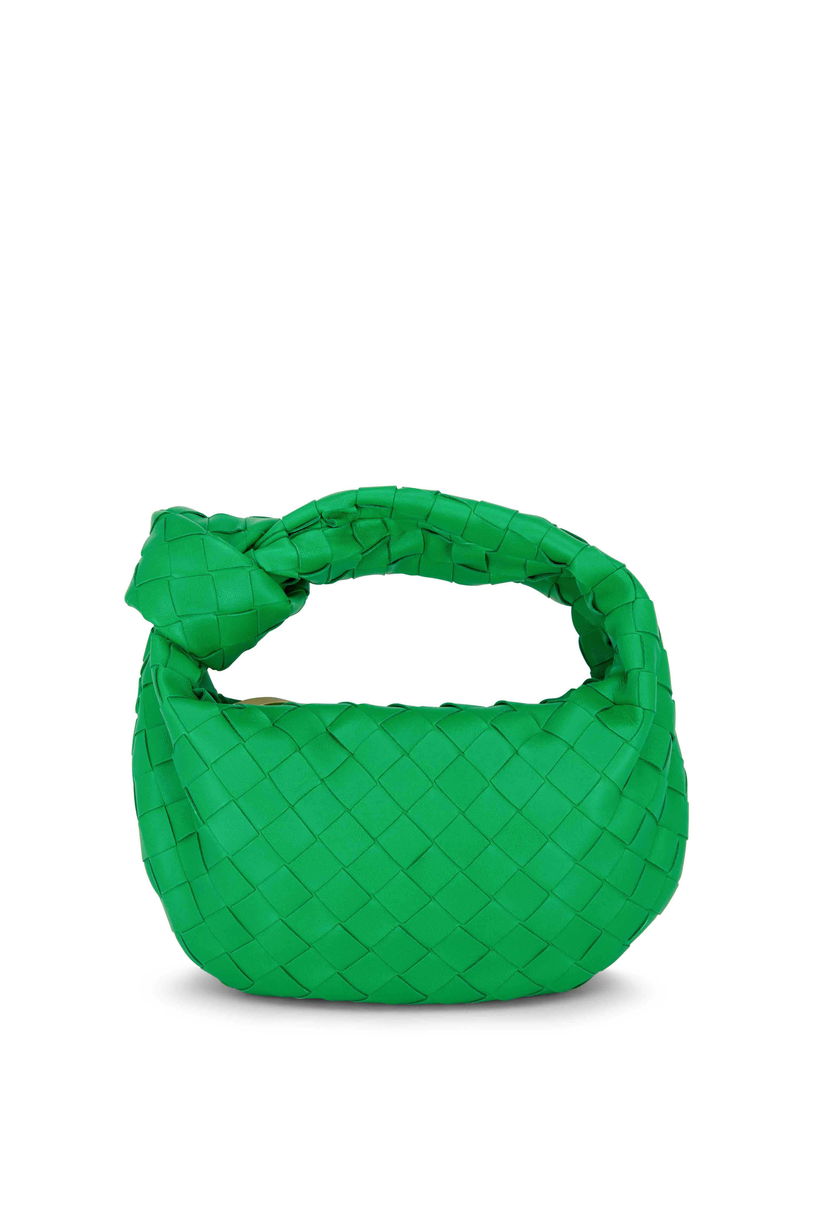 BOTTEGA VENETA LEATHER WOVEN KNOT BAG