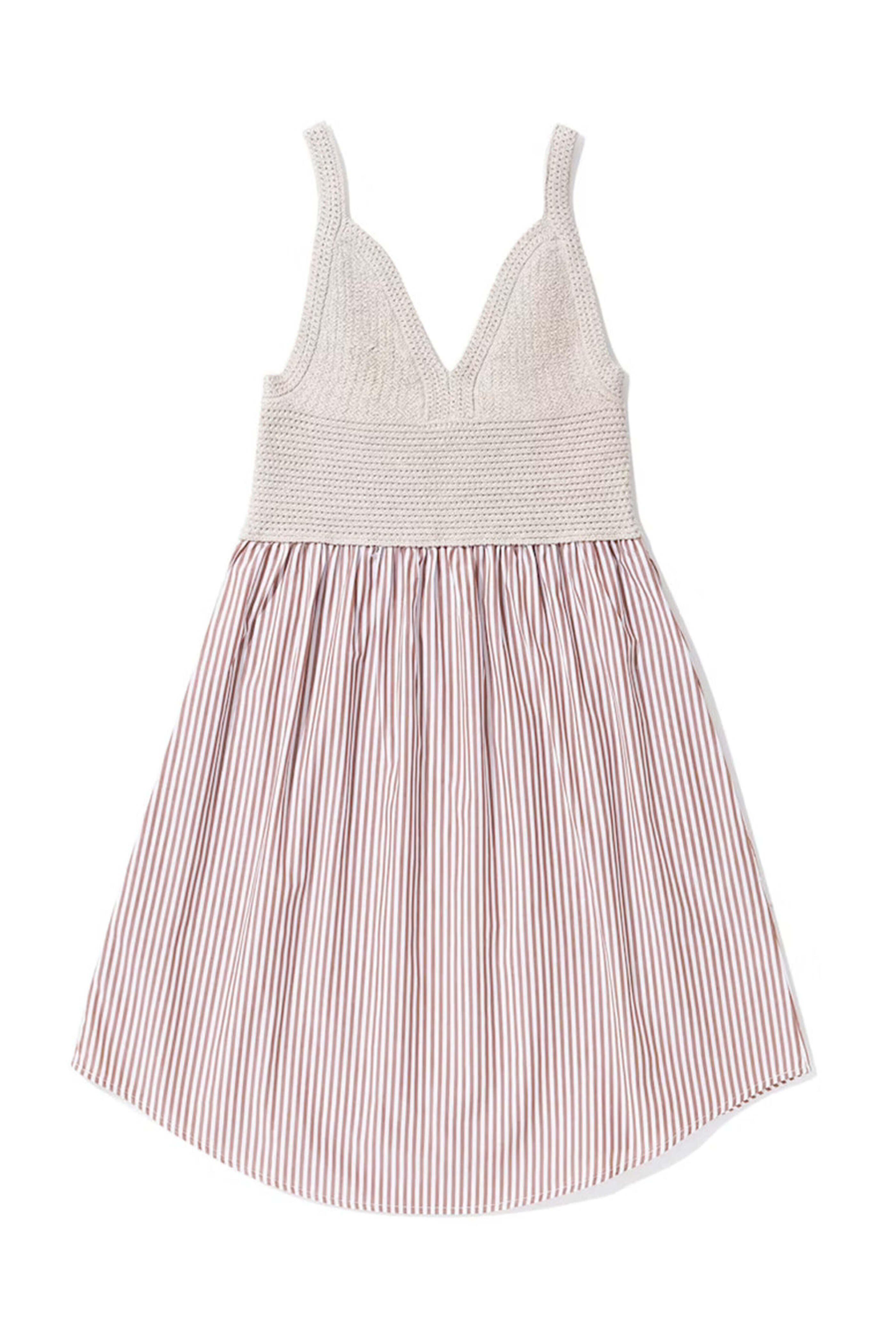 Kule - The Esmee Dress in Beige and White