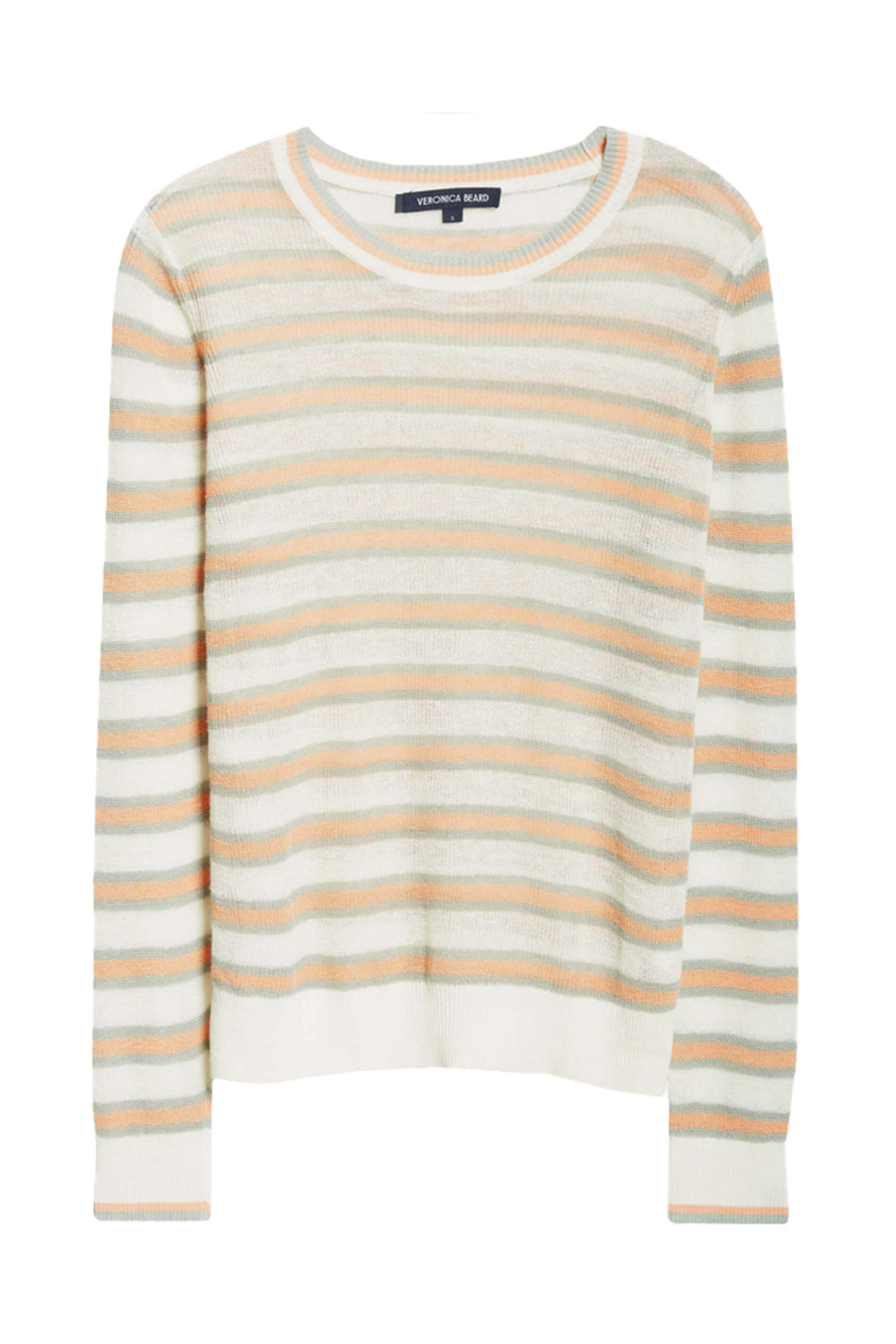 Veronica Beard - Coral Stripe Magellan Pullover