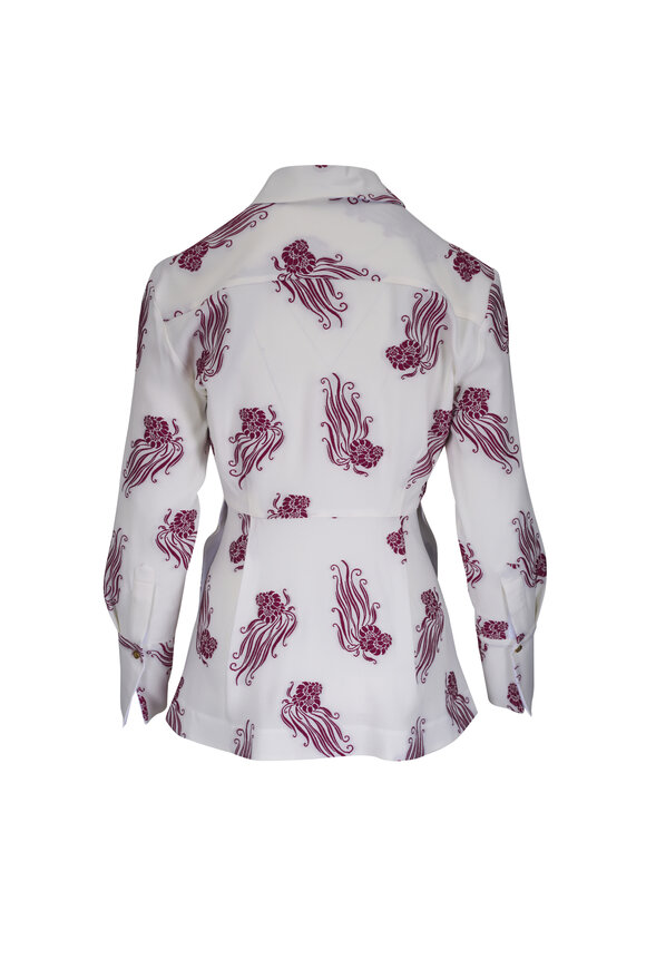 La DoubleJ Iris Lumeria White Jacquard Blouse - view 2