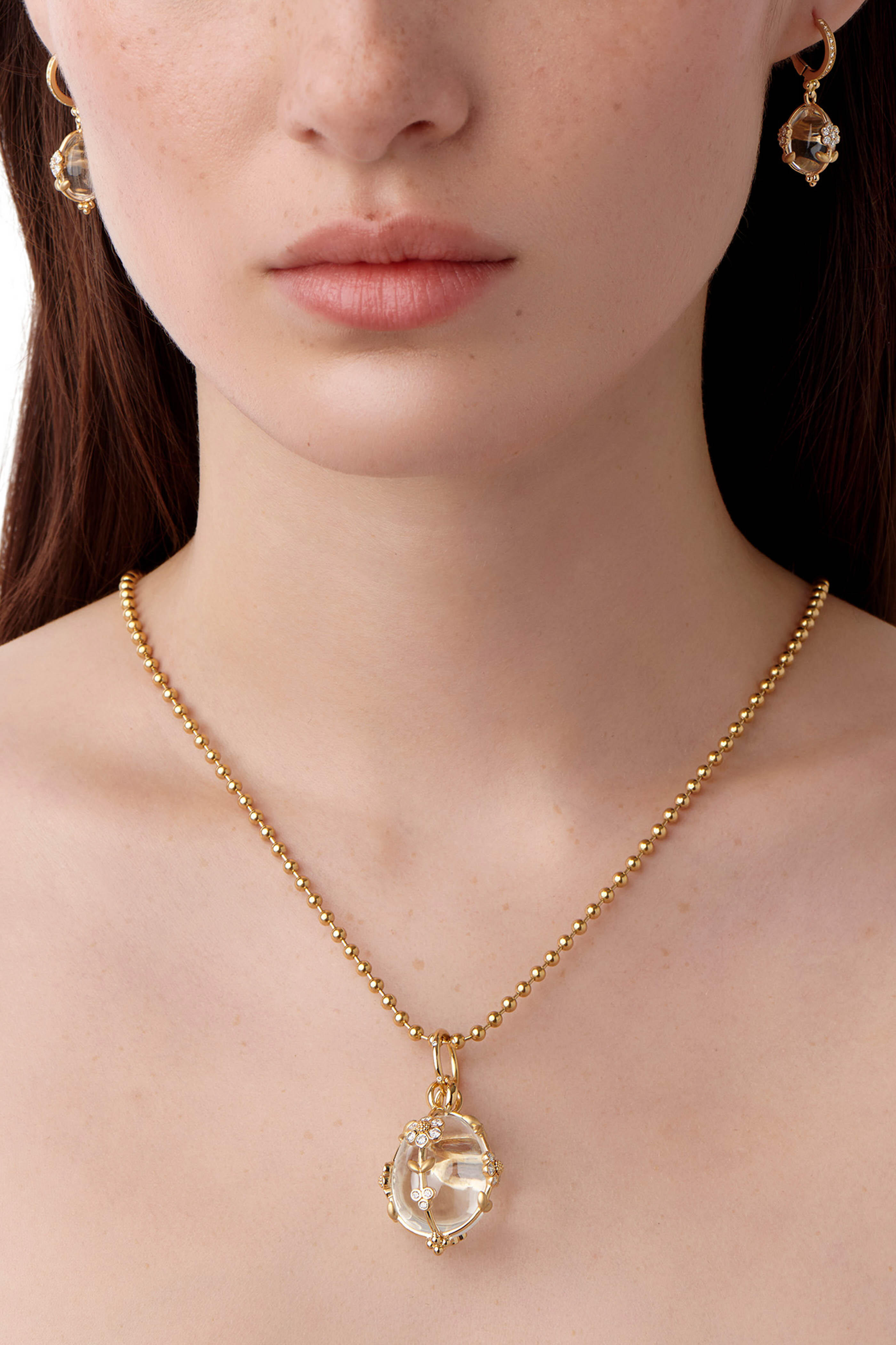 Temple St. Clair - 18k Gold Medium Diamond Fiori Amulet