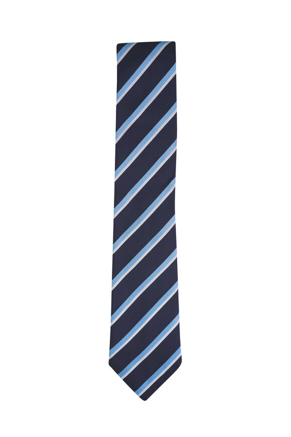 Zegna Navy Stripe Tie