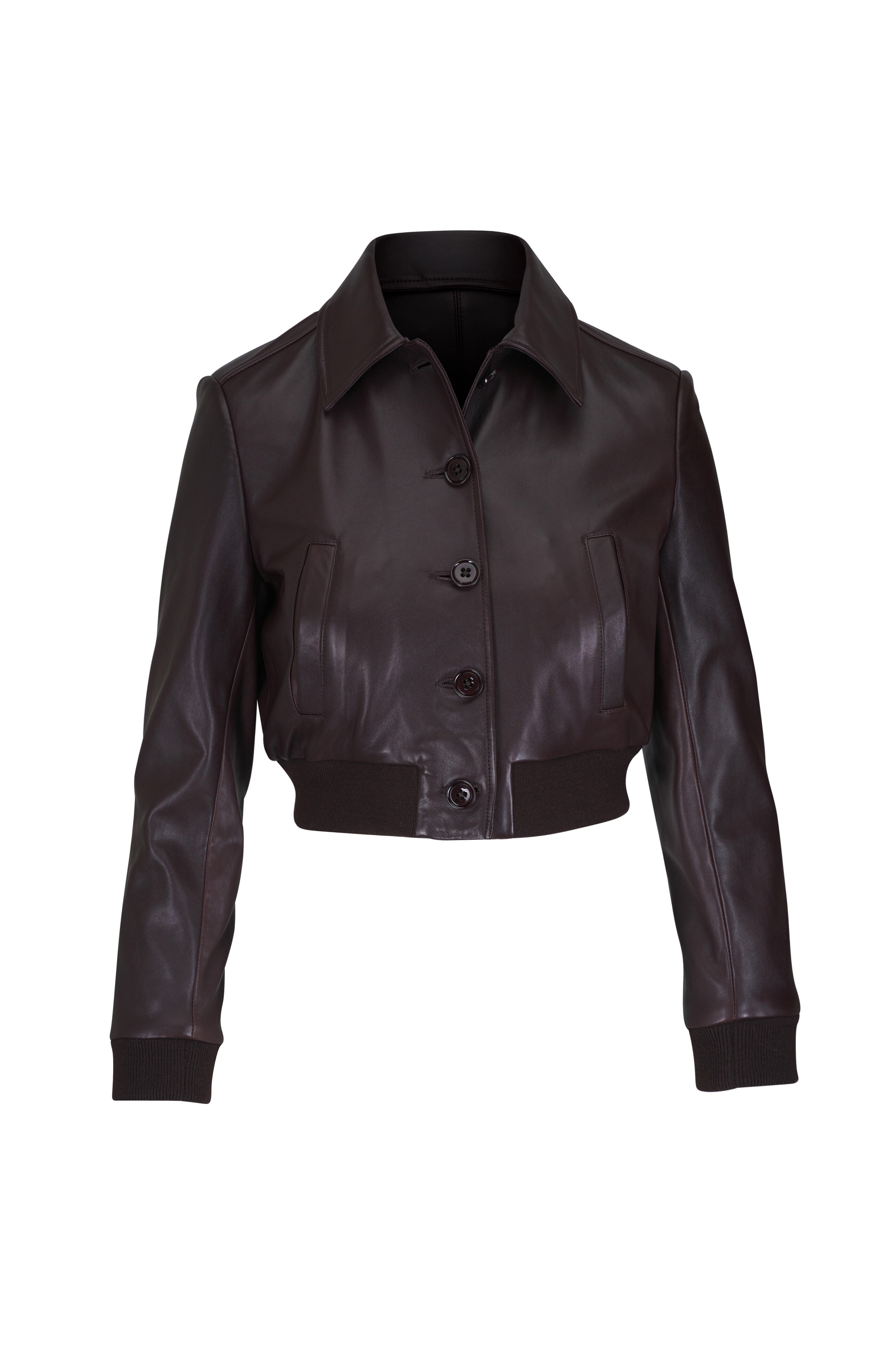 Dorothee Schumacher - Sleek Statement Brown Leather Jacket