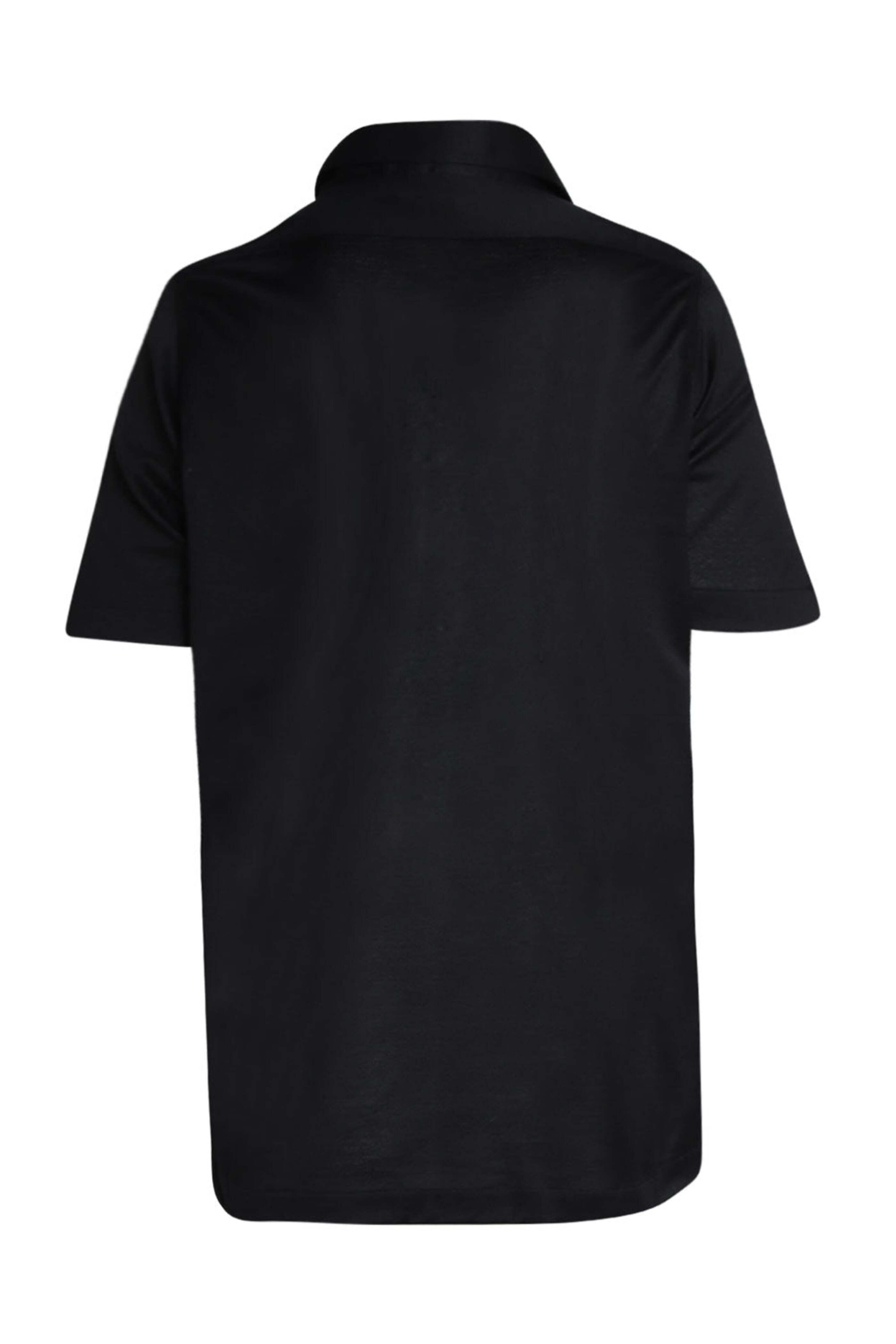 Kiton - Black Positano Cotton Short Sleeve Polo | Mitchell