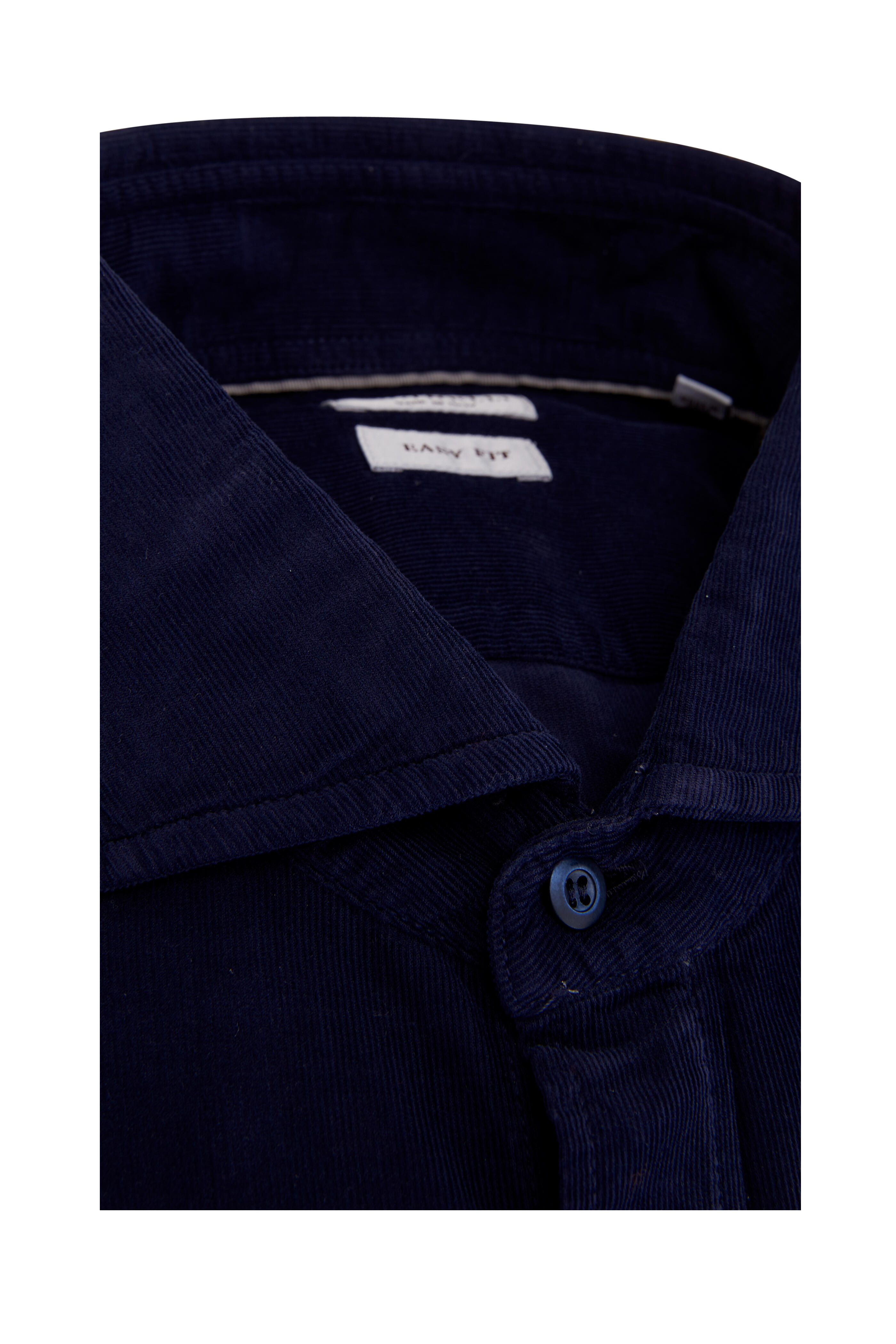 Brunello Cucinelli - Blue Corduroy Easy Fit Sport Shirt Brunello Cucinelli - Blue Corduroy Easy Fit Sport Shirt