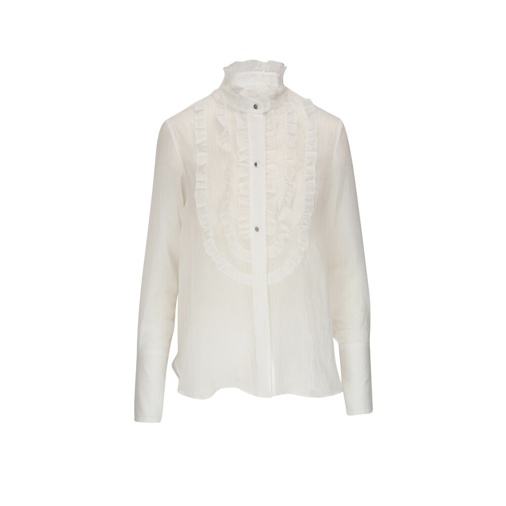 TWP - Maria Ruffle Front Blouse | Mitchell Stores