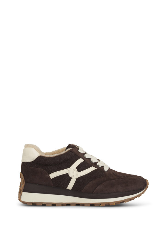 Veronica Beard Valentina Espresso Shearling Sneaker - view 2