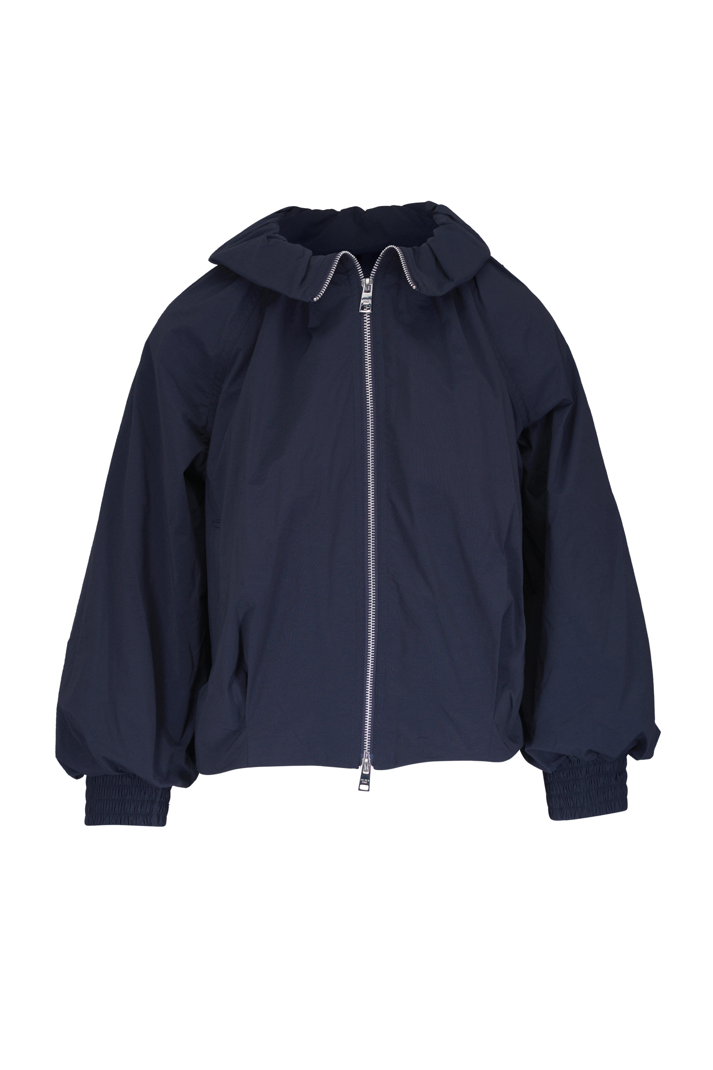 Veronica Beard - Circe Navy Blue Funnel Neck Bubble Jacket - view 1