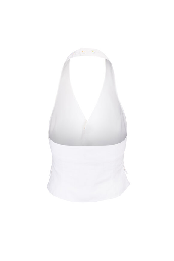 Cara Cara Prescott White & Gold Halter Top - view 2