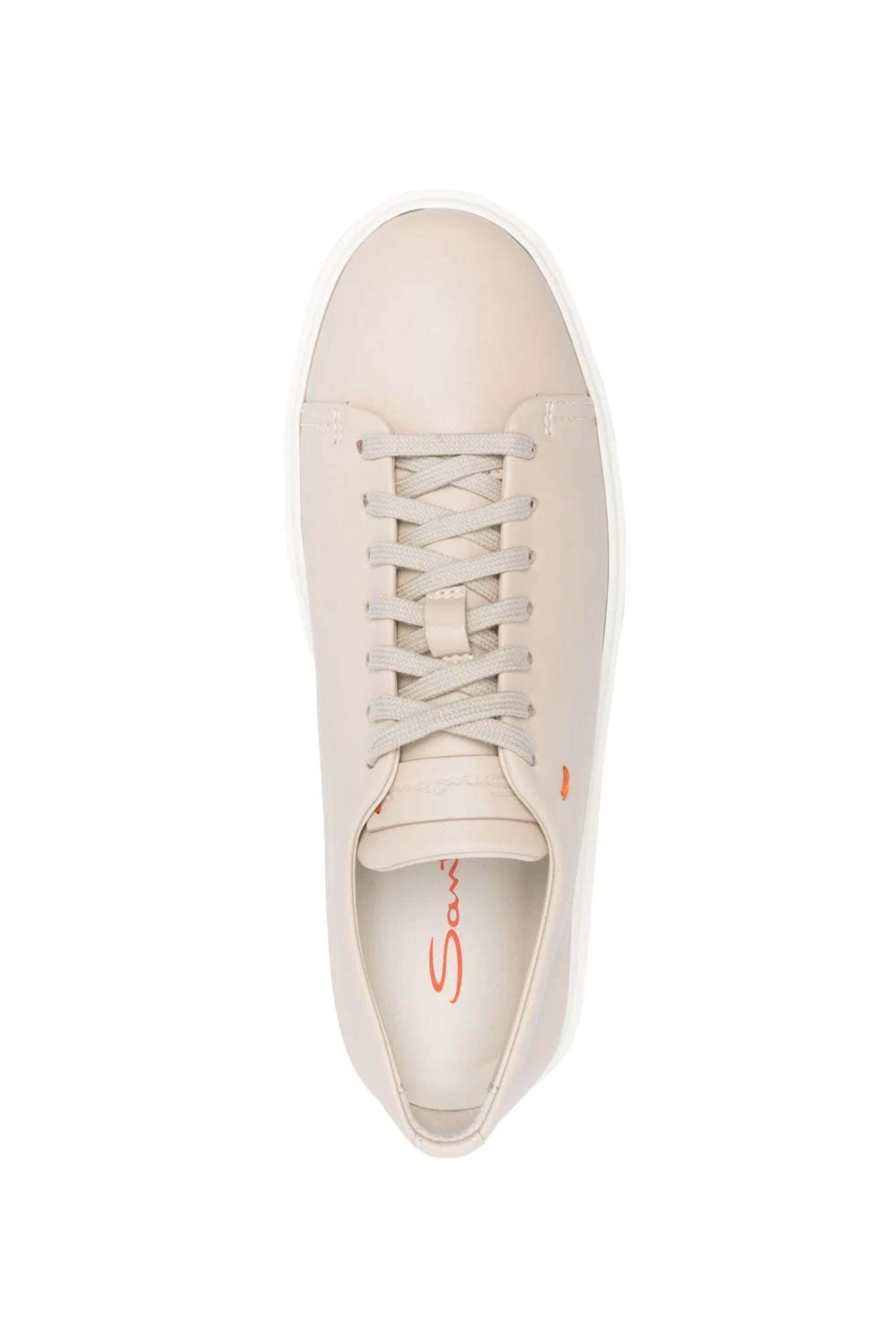 Santoni - Fuzz Sneaker in Beige | Mitchell Stores