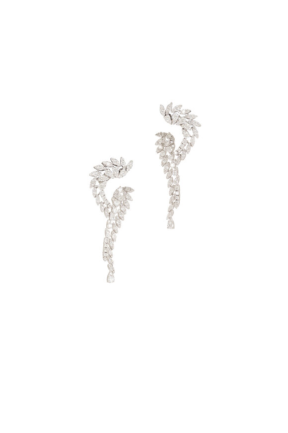 Graziela Gems 18k White Gold Exquisite Diamond Earring