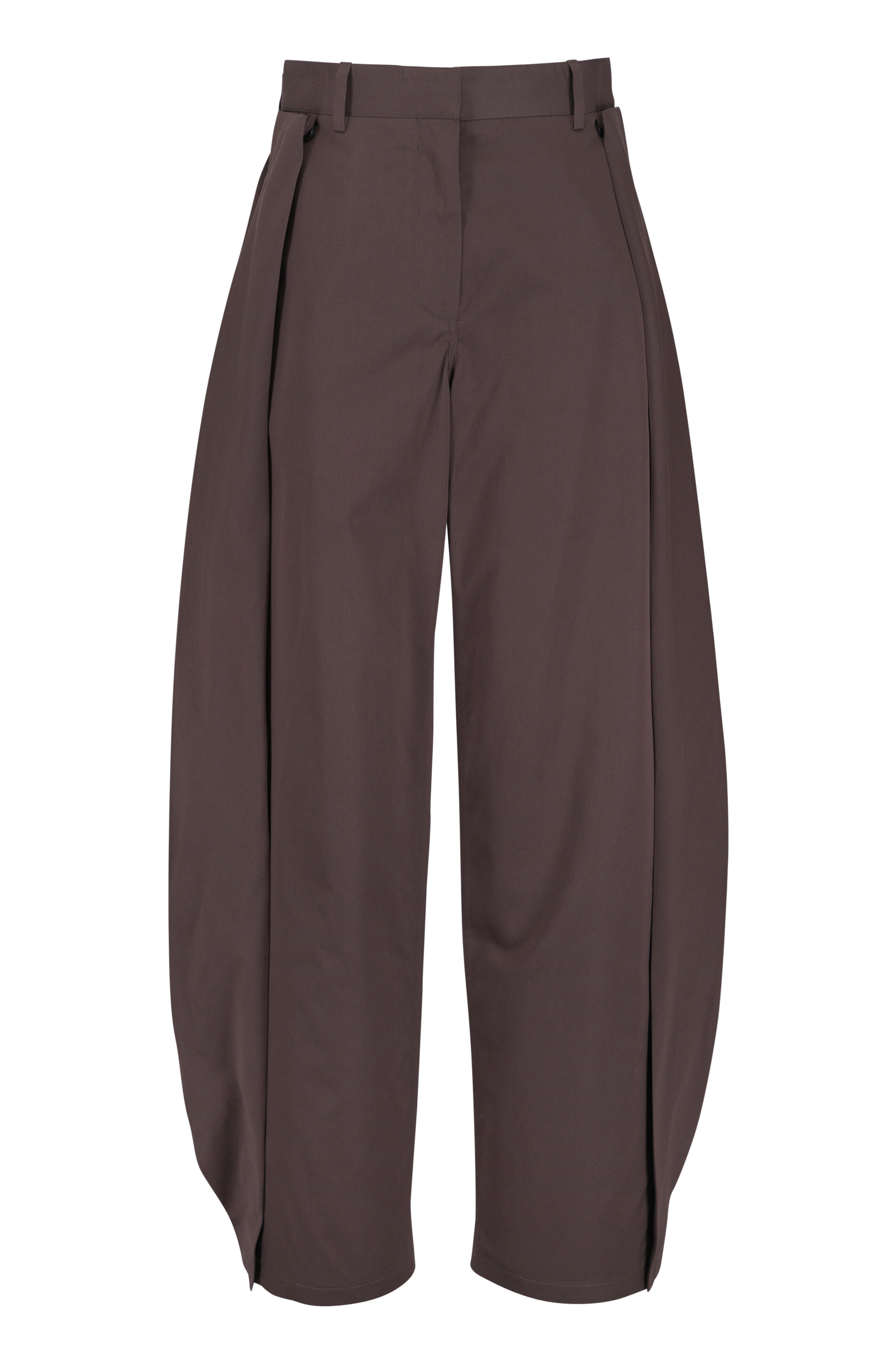 Loewe - Brown Cotton & Silk Wide Leg Pant - view 1