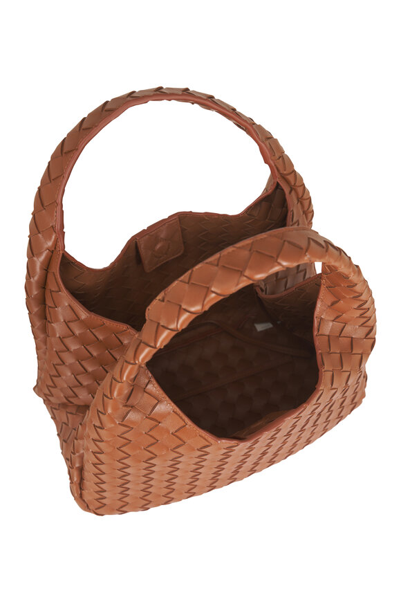 Bottega Veneta Campana Light Brown Woven Leather Top Handle Bag - view 5