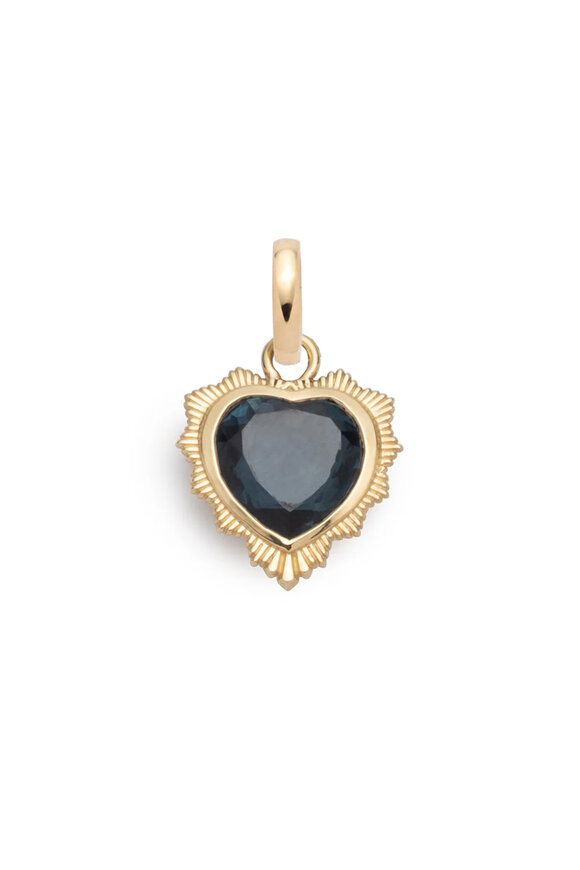 Foundrae 18k Yellow Gold Garnet Love Medallion