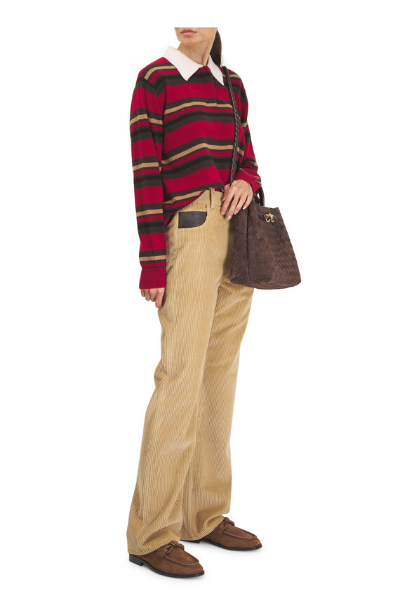 Bottega Veneta Astaire Jacobean Suede Corduroy Loafer - view 2