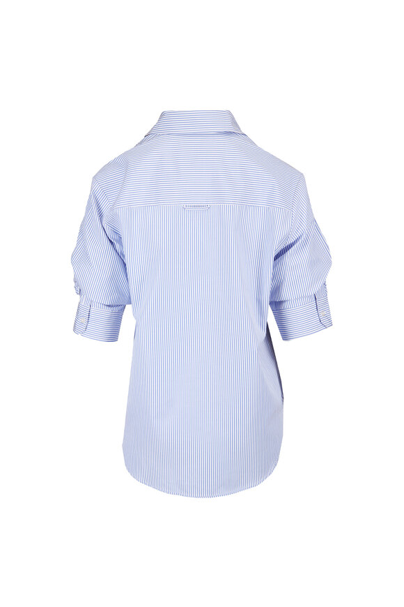 Brochu Walker Pia Blue Stripe Button Up Shirt - view 2