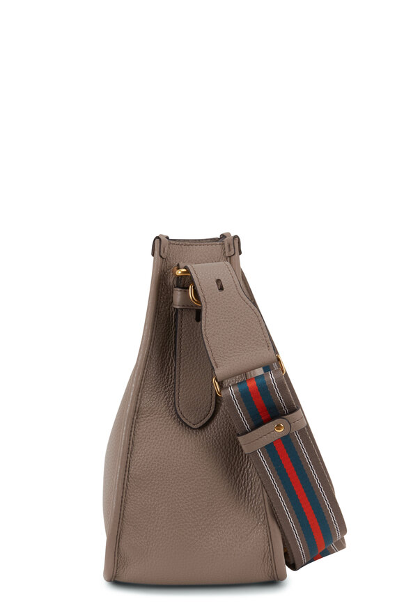 Prada - Gray Vitello Guitar Strap Shoulder Bag 