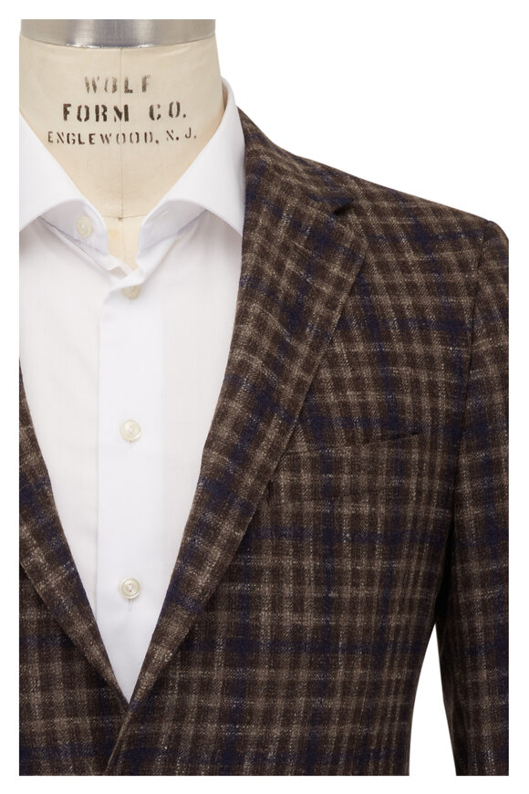 Samuelsohn Coffee & Tan Plaid Sportcoat