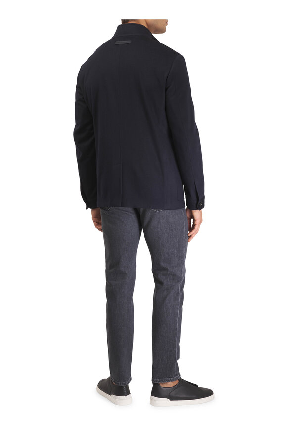 Zegna Il Conte Chore Navy Cashmere Jacket - view 4