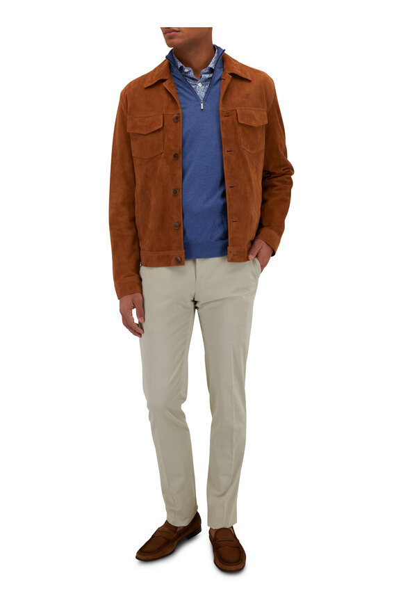 Maurizio Baldassari - Medium Brown Suede Jacket